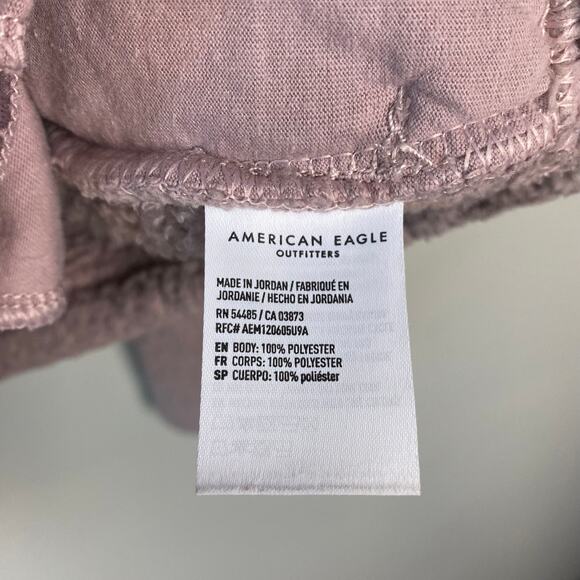 American Eagle Sherpa Fleece Pullover 1/2 Zip Lilac Purple Mock Neck Size Large - Picture 10 of 11